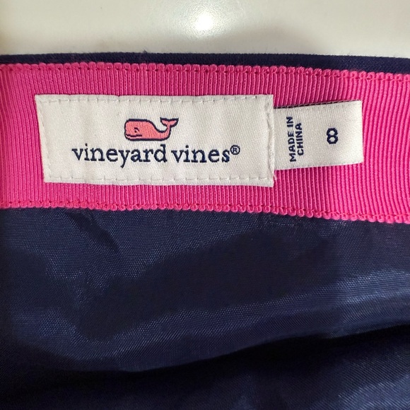 Vineyard Vines 🐳 Navy Blue Embroidered Skirt Size 8 - Picture 5 of 11